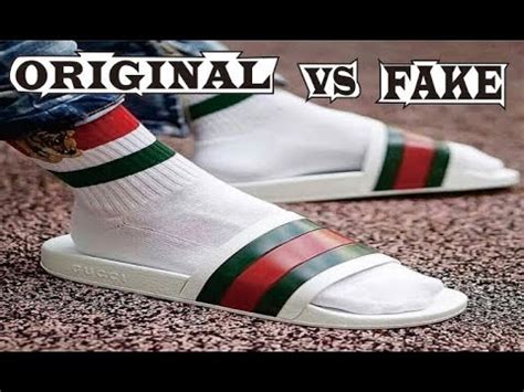 white gucci slides fake|the real gucci slides.